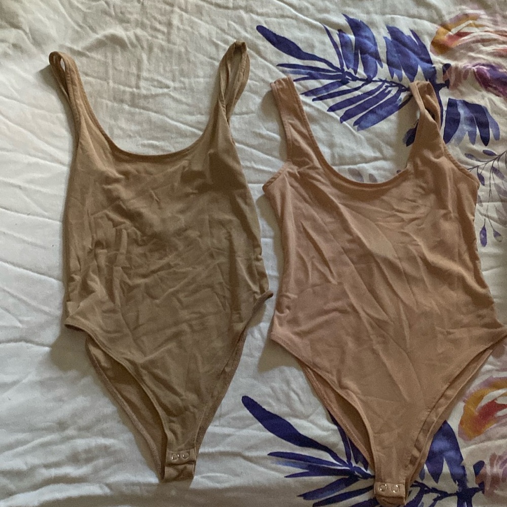 Womens Tan BodySuit Forever 21 size Small